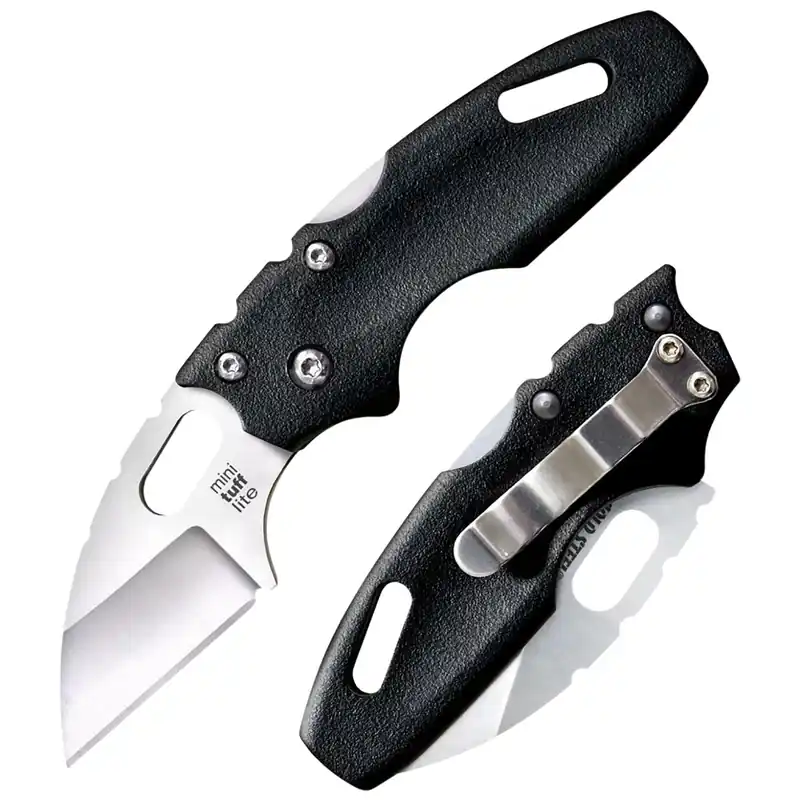 Cold Steel Tuff Lite 2.50" Folding Clip Point Plain AUS-8A SS Blade/Black Griv-Ex Handle Includes Pocket Clip