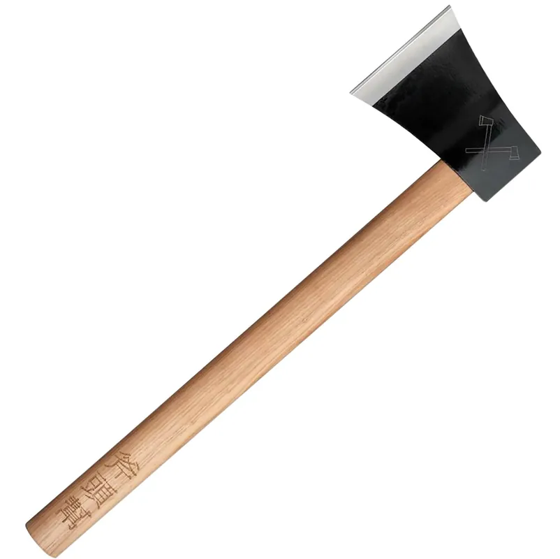 Cold Steel Axe Gang 4" Blade 1055 Carbon Steel Blade Embellished w/Kanji Characters American Hickory Handle 20.25" Long Hatchet