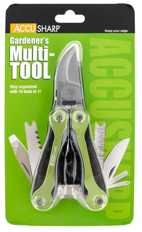 AccuSharp Gardener‘s Multi-Tool Black/Green Folding Plain