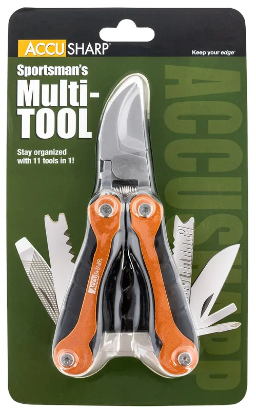 AccuSharp Sportsman‘s Multi-Tool Black/Orange Folding Plain