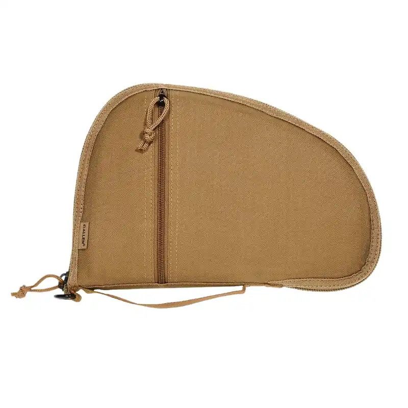 Allen Torrey Handgun Case made of Polyester with Coyote Finish, Small Accessory Pocket, Muzzle Pocket & Lockable Zipper 11.50 x 7.75" Exterior Dimensions"