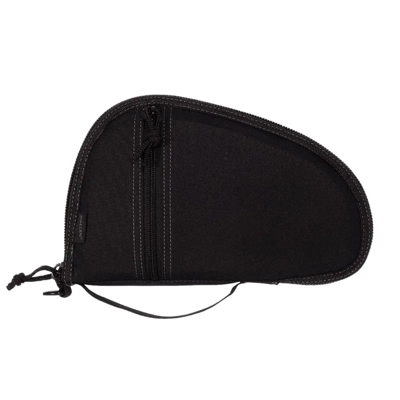 Allen Torrey Handgun Case made of Polyester with Black Finish, Small Accessory Pocket, Muzzle Pocket & Lockable Zipper 10.50 x 6.50" Exterior Dimensions"