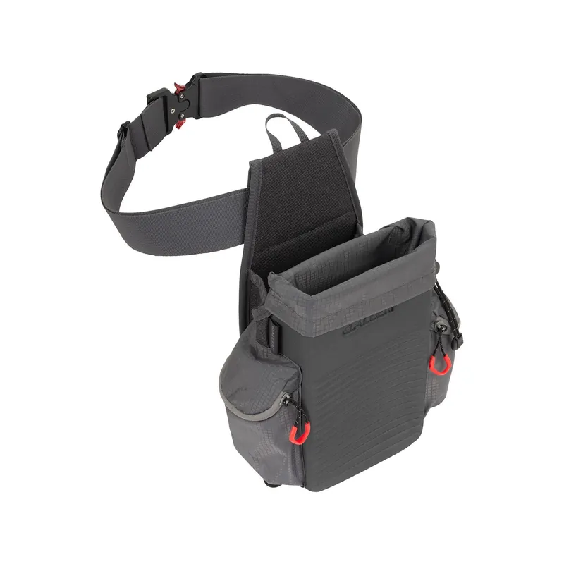 Allen Competitor All-In-One Molded Shooting Bag Gray EVA with Side Pockets, Removeable Drawstring, Elastic Bands & 2 Wide Webbed Belt Holds 2 Standard 12 Gauge 2.75" Shell Boxes"