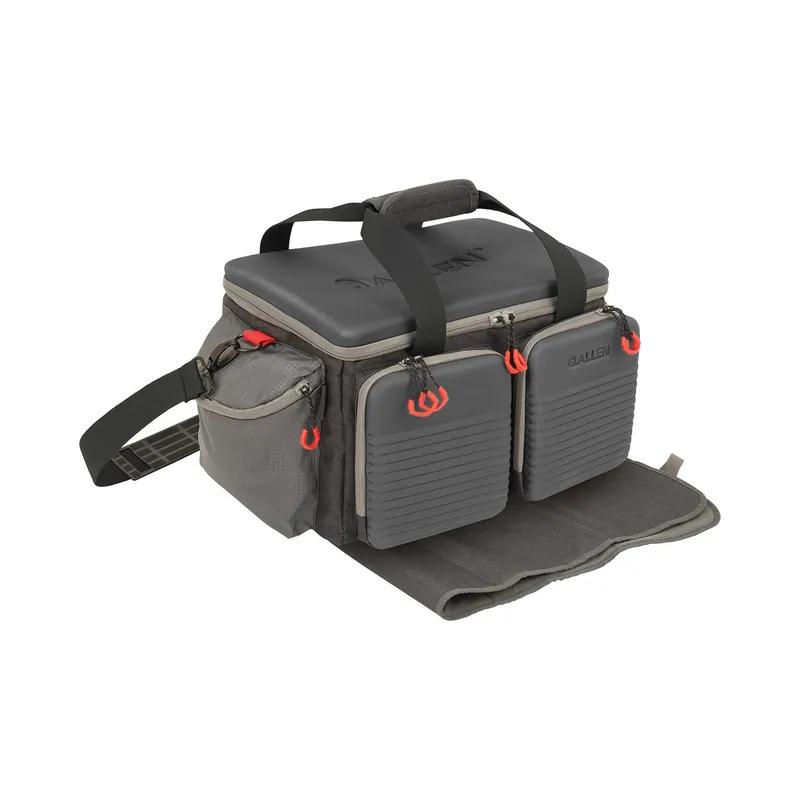Allen Competitor Premium Range Bag with Internal Tote, Fold-Up Gun Mat, Lockable Main Compartment & Gray Finish