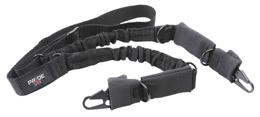 Tac Six Citadel Single & Double Point Sling Black Webbing with Snap Hook Attachment 50" Long for MSRs