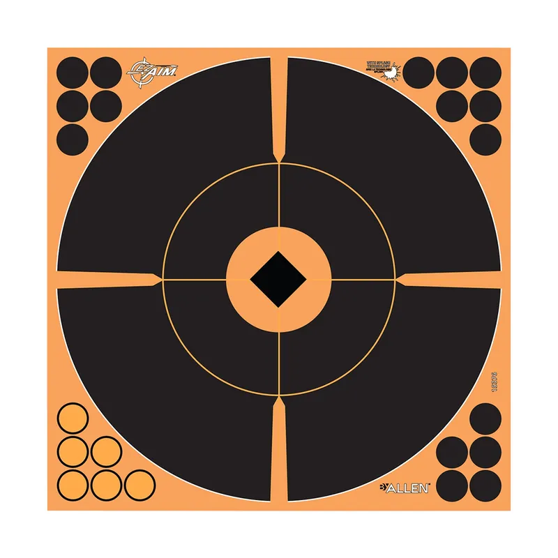 EZ-Aim Splash Self-Adhesive Paper Black/Orange 12" Bullseye 12 PK