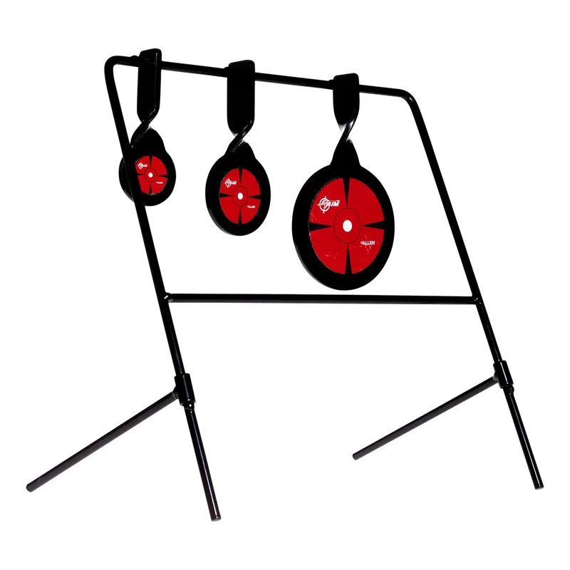 EZ-Aim Deflector Spinner Target System Air Rifle, Rimfire Pistol/Rifle Black/Red Steel Circle