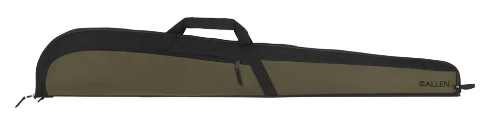 Allen Powell Shotgun Case made of 600D Polyester with Green Finish & Black Trim, Foam Padding, Large Exterior Accessory Pocket & Lockable Zipper 52 L"