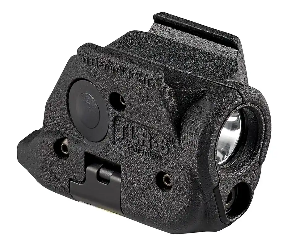 Streamlight TLR-6 Weapon Light w/Laser Springfield XD/Hellcat 100 Lumens Output White LED Light Red Laser 89 Meters Beam Rail Grip Clamp Mount Black Anodized Polymer