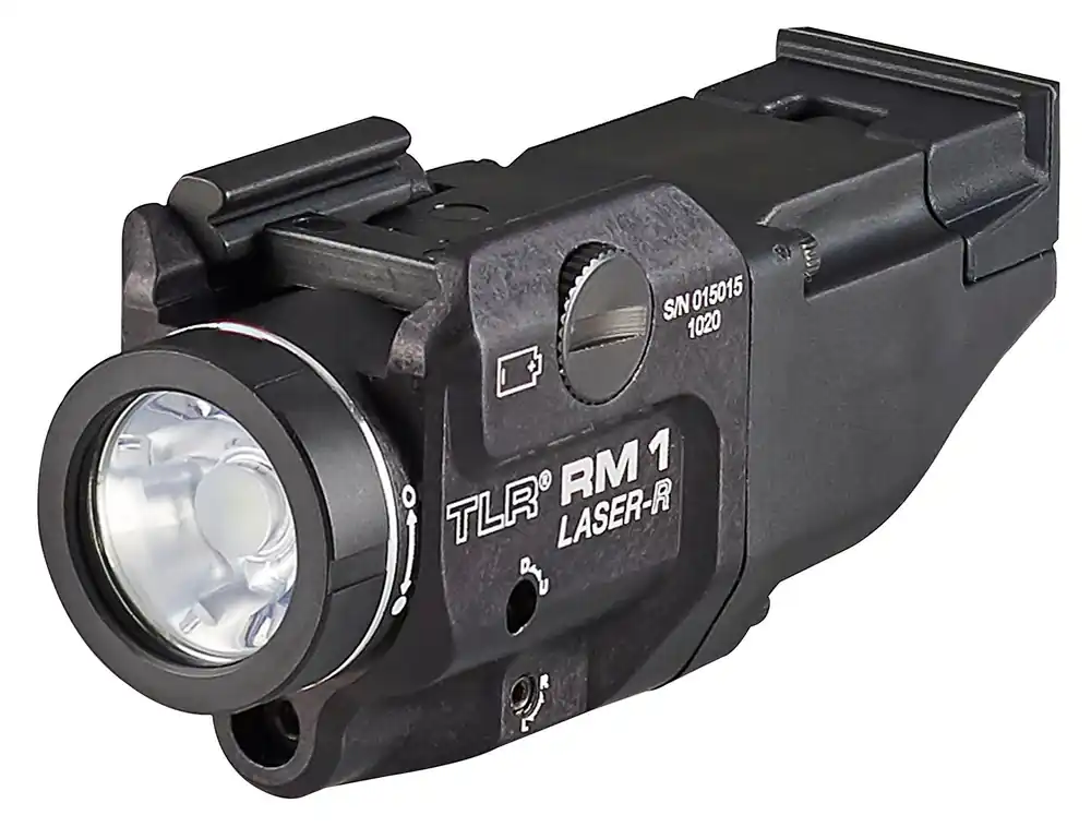 Streamlight LR RM 1 Weapon Light w/Laser 140/500 Lumens Output White LED Light Red Laser 140 Meters Beam Rail Grip Clamp Mount Black Anodized Aluminum