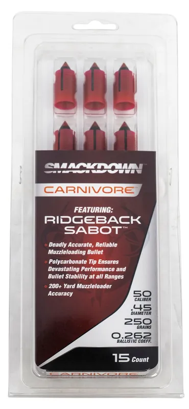 Traditions Smackdown Carnivore 50 Cal 250 gr 15