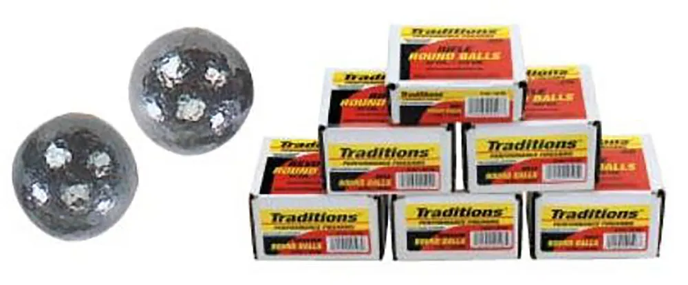 Traditions Muzzleloader Balls 50 Cal Lead Ball 177 GR 100