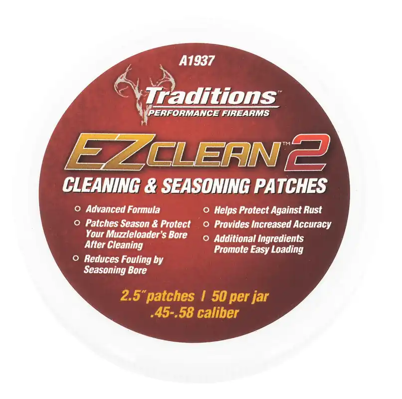 Traditions EZ Clean 2 Cleaning Patches .45-.58 50-Pack