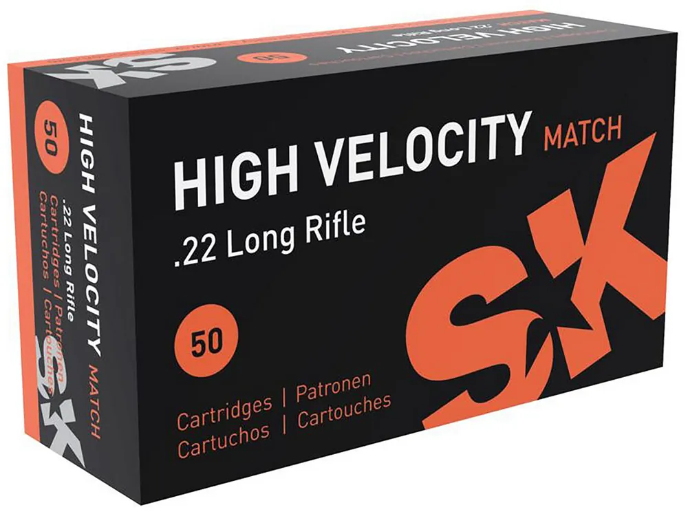 SK High Velocity 22 lr 40gr Match 50rd Bx / 100 Cs
