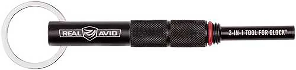 Real Avid 2-In-1 Tool Black Steel Handgun Fits Glock Knurled Handle