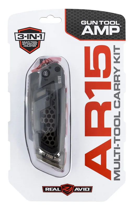 Real Avid Gun Tool AMP-AR Gray/OD Steel Folding Multi-tool for AR-15