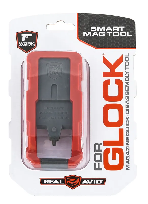 Real Avid Smart Mag Tool Red Finish with Gray Accents for Glock