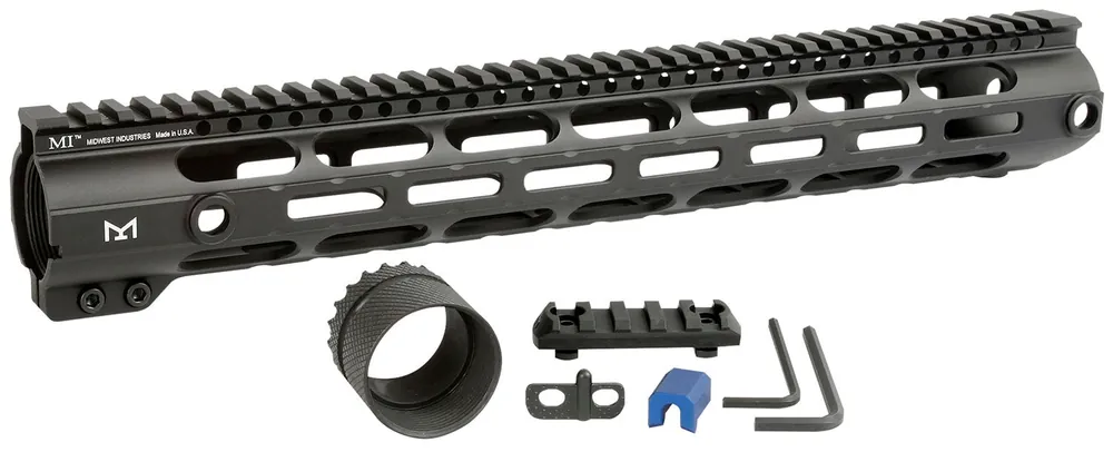 Midwest Industries Combat Handguard AR-308/LR-308 Black Hardcoat Anodized 15" 6061-T6 Aluminum