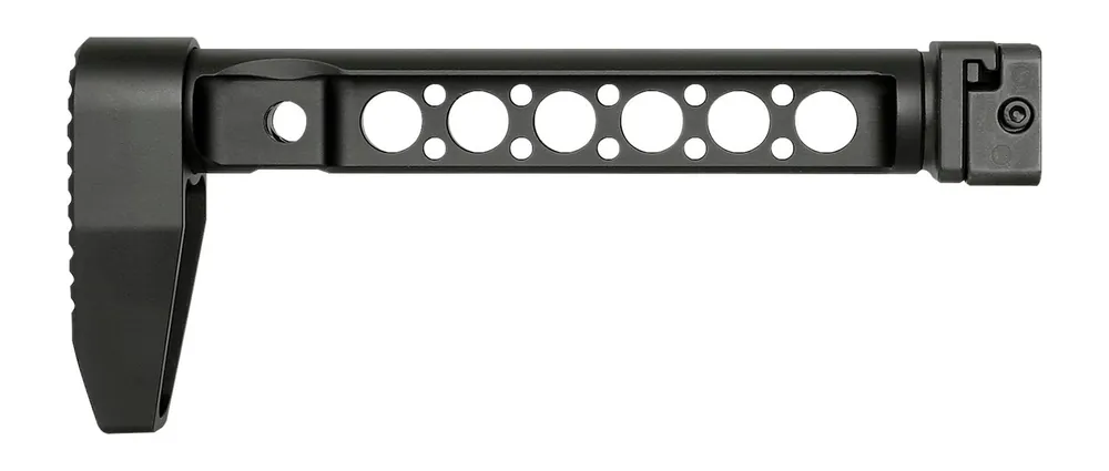 Midwest Industries Buttstock with Folding Adaptor Black Steel with Minimalistic Butt Plate