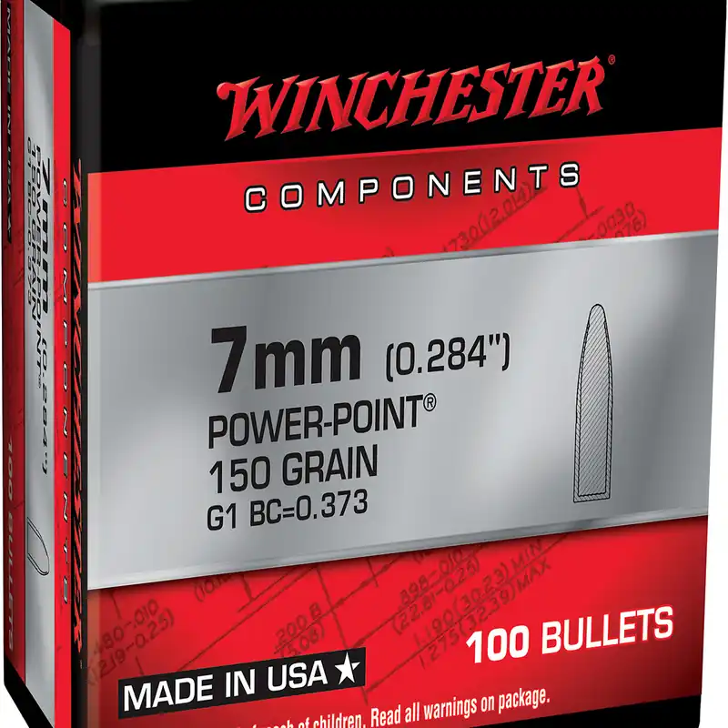 Winchester Ammo Centerfire Rifle Reloading 7mm 150 Gr PP 100/Box