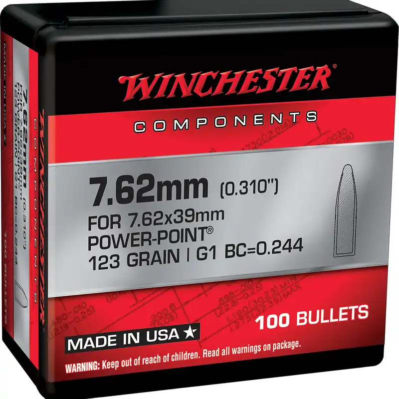 Winchester Ammo 39mm 123 Gr PP 100/Box
