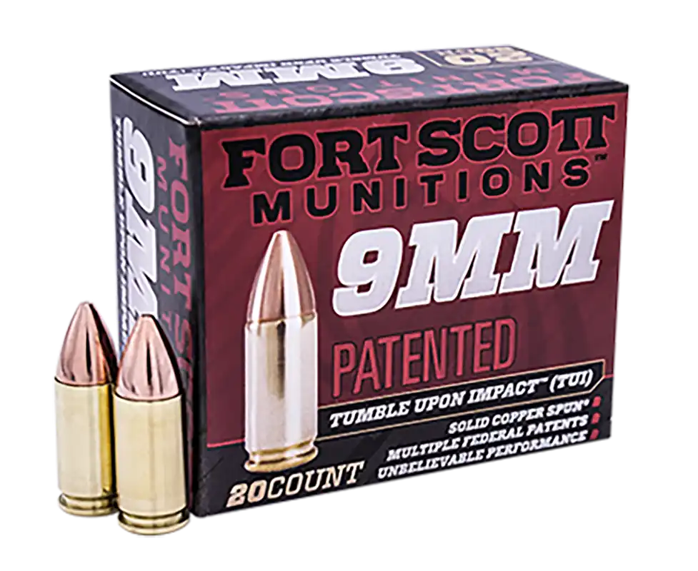 Fort Scott Ammo TUI 9mm Luger 80gr Non-Toxic 20rd Box