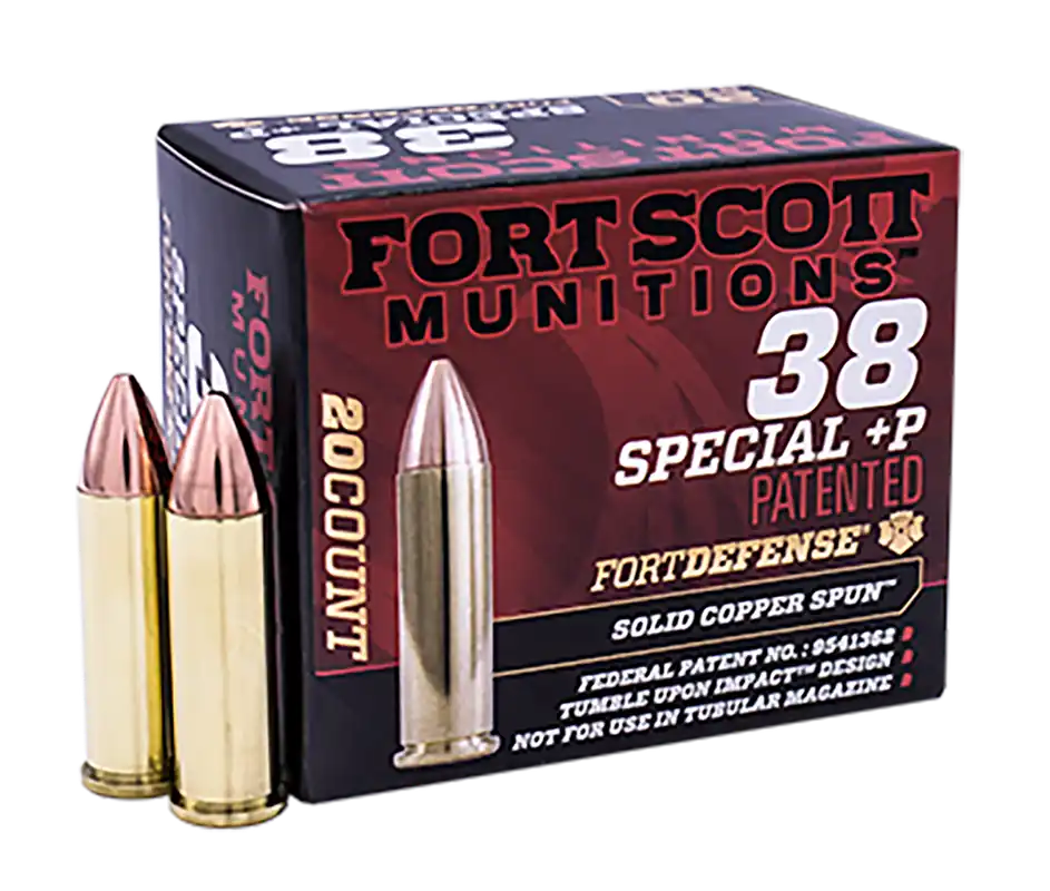 Fort Scott Munitions 38+P-081-SCV Tumble Upon Impact (TUI) 38 Special +P 81 gr Solid Copper Spun 20 Bx/ 25 Cs