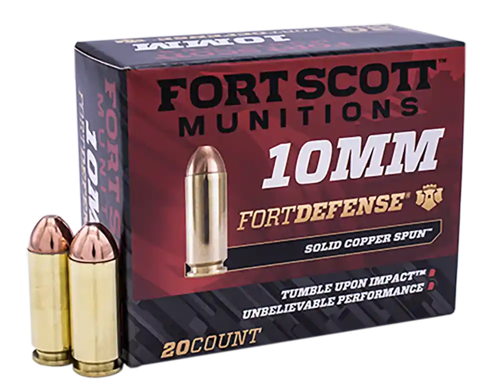 Fort Scott Munitions TUI 10mm Auto 125gr Solid Copper Spun 20rd Box
