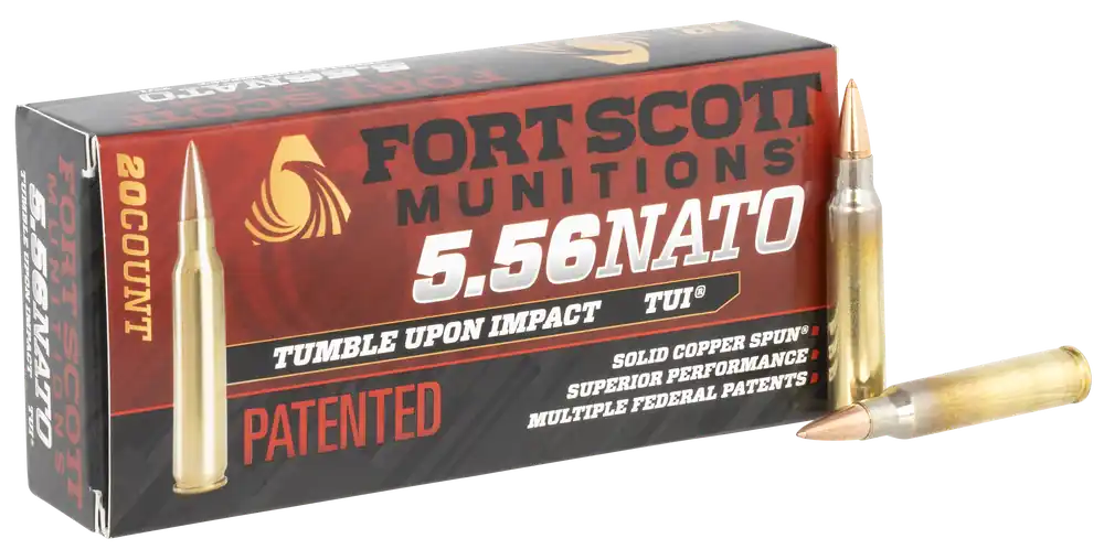 Fort Scott Munitions TUI 5.56x45mm NATO 55gr Solid Copper Spun 20rd