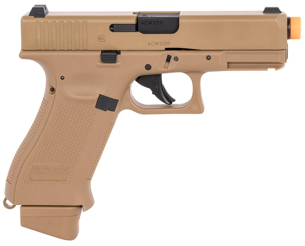 Umarex Glock Air Guns G19X Airsoft Pistol CO2 6mm 14rd Coyote Frame Coyote Polymer Grip