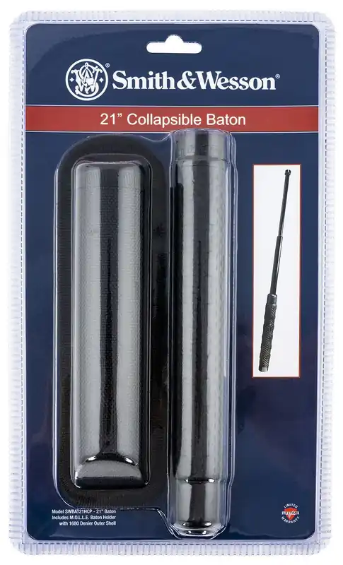 Smith & Wesson Knives Baton 21" Collapsible Black TPR Handle SWBAT21HCP