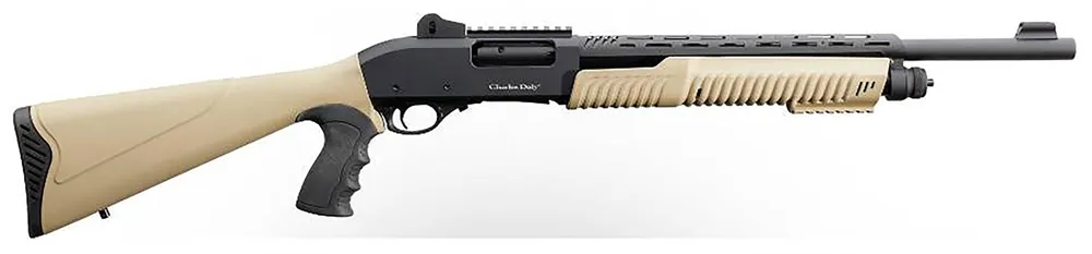 Charles Daly 301 12 Gauge with 18.50" Barrel, 3" Chamber, 5+1 Capacity, Black Metal Finish & Flat Dark Earth Fixed Pistol Grip Stock Right Hand (Full Size)