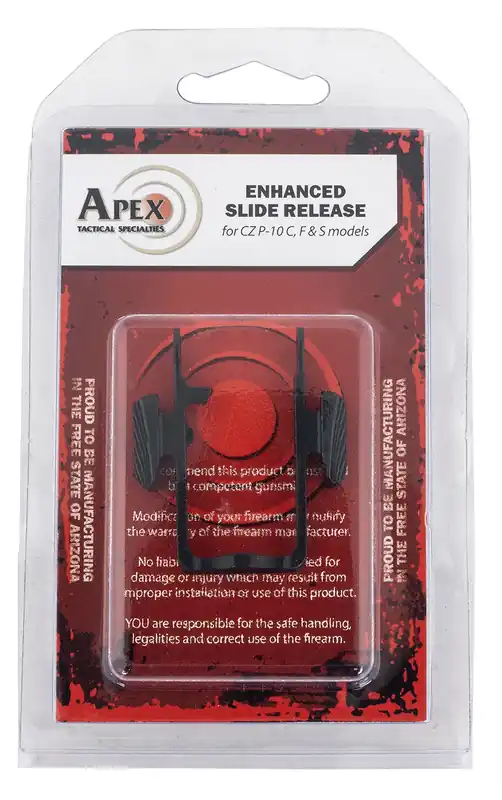 Apex Tactical Enhanced Slide Release CZ P10c Black Melonite Steel Pistol Ambidextrous