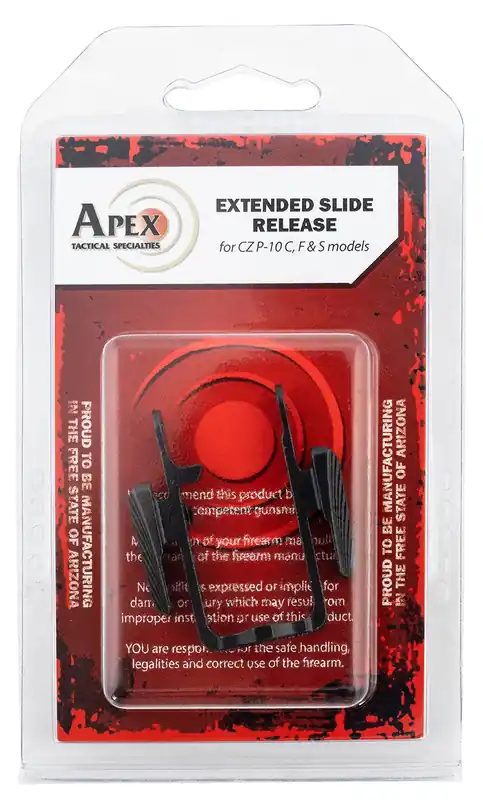 Apex Tactical Enhanced Slide Release CZ P10c Black Melonite Pistol Ambidextrous