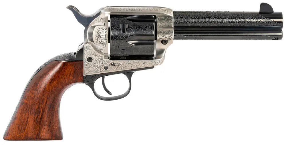 Taylors & Company 1873 Cattleman 45 Colt (LC) 4.75" 6+1 Blued Floral Engraved