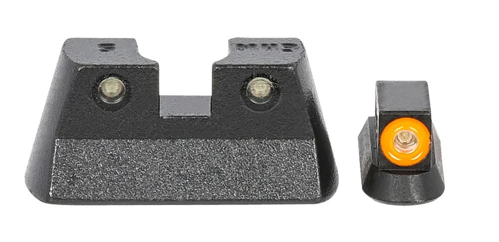 Meprolight US Mepro Hyper-Bright Self-Illuminated Sights Fixed Tritium Orange Front, Green Rear Black Frame for CZ 75