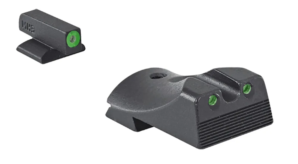 Meprolight USA Mepro Hyper-Bright Self-Illuminated Sights Fixed Tritium Green Front & Rear Black Frame for Kimber 1911