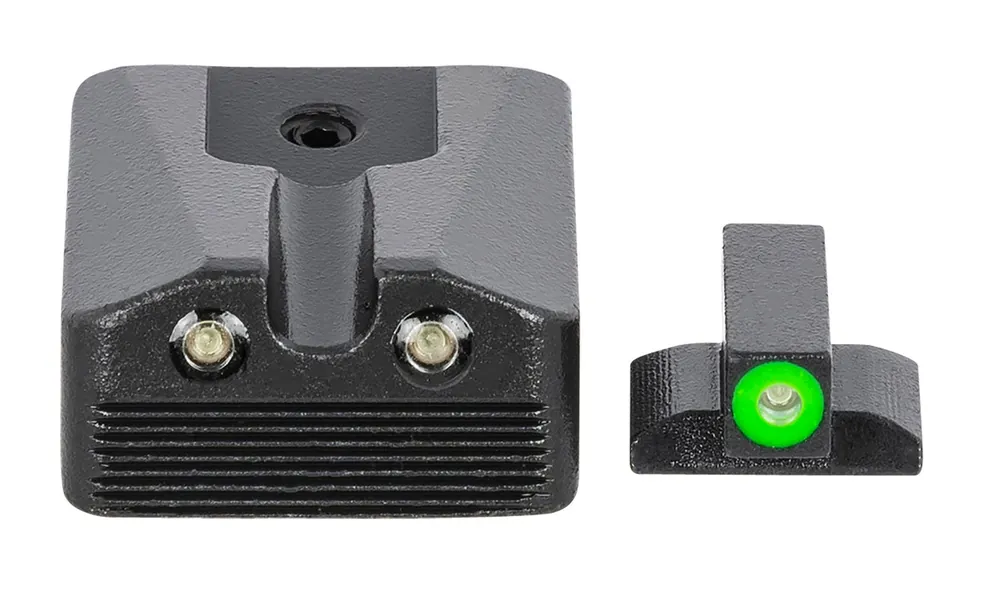 Meprolight USA Mepro Hyper-Bright Self-Illuminated Sights Fixed Tritium Green Front & Rear Black Frame for Kimber 1911 Wedge