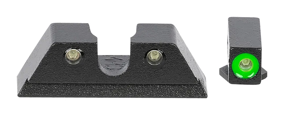Meprolight USA Mepro Hyper-Bright Self-Illuminated Sights Fixed Tritium Green Front & Rear Black Frame for Taurus G3c