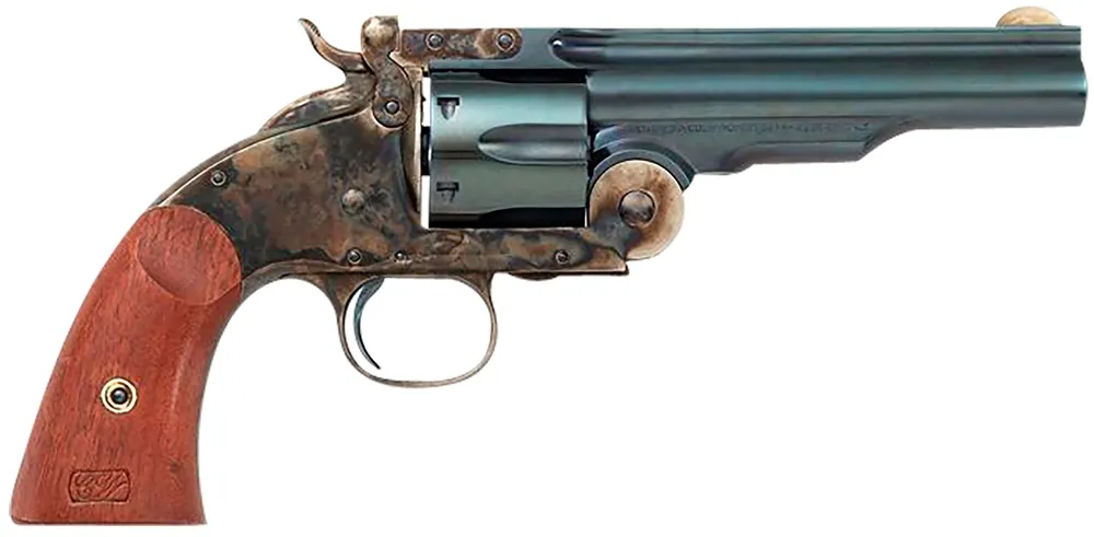 Taylors & Company Schofield Top Break 44-40 Win Revolver 7" 6+1 Charcoal Blued