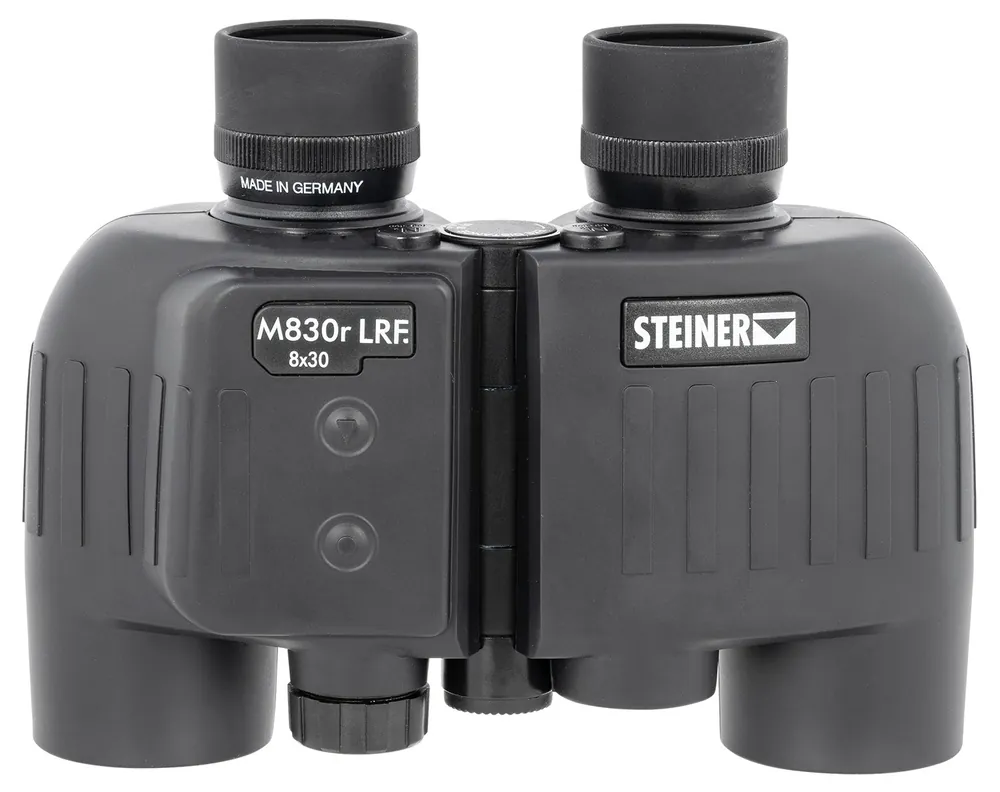 Steiner Laser Rangefinder 8x30mm Mil Radian Ranging Reticle Floating Prism Black Rubber Armor