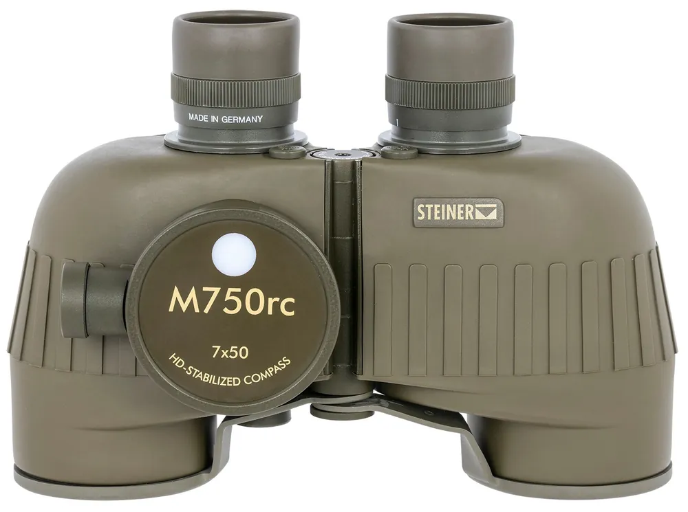 Steiner M750rc Reticle & Compass 7x50mm Range Finding Reticle Floating Prism Green