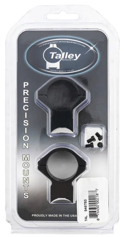 Talley 940793 Scope Ring Set For Rifle Savage 93R/B.Mag/Mark II Medium 1" Tube Black Anodized Aluminum