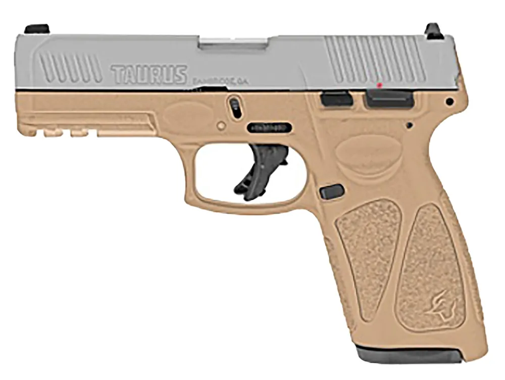 Taurus G3 9mm Luger Pistol 4" Barrel 15+1 Tan, Serrated Matte Stainless Steel Slide
