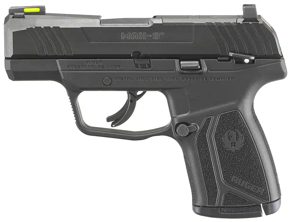 Ruger Max-9 9mm 3.20" 10+1 Black Nylon Frame Black Oxide Slide/Barrel Optic Ready 3501