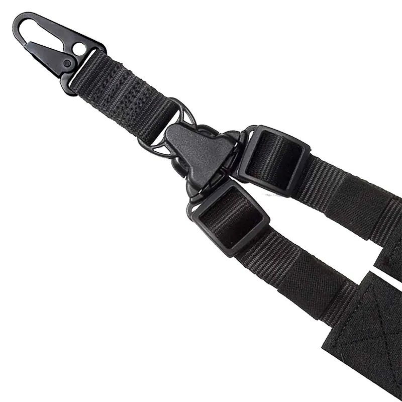 Outdoor Connection A-Tac Sling made of Black Nylon Webbing with H-K Type Hook & Single-Point Design for Rifle/Tactical Shotgun Includes Adapter & Wrench