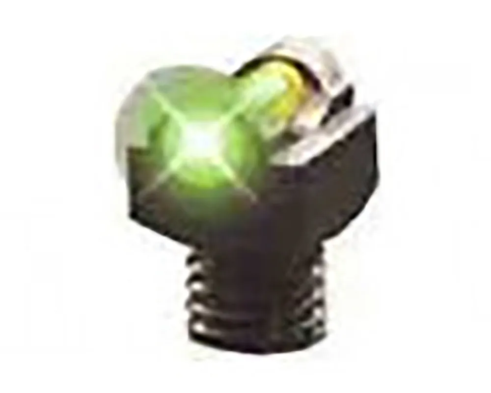 TruGlo StarBrite Deluxe Green Fiber Optic Front Sight with 3-56 Threads Black Frame for Shotgun