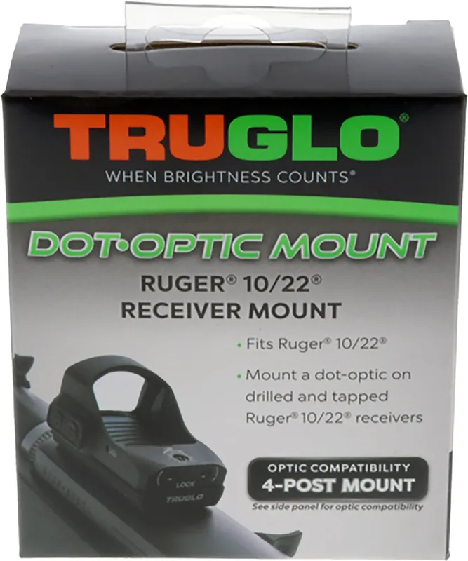 TruGlo Ruger 10/22 Receiver Mount Black Anodized