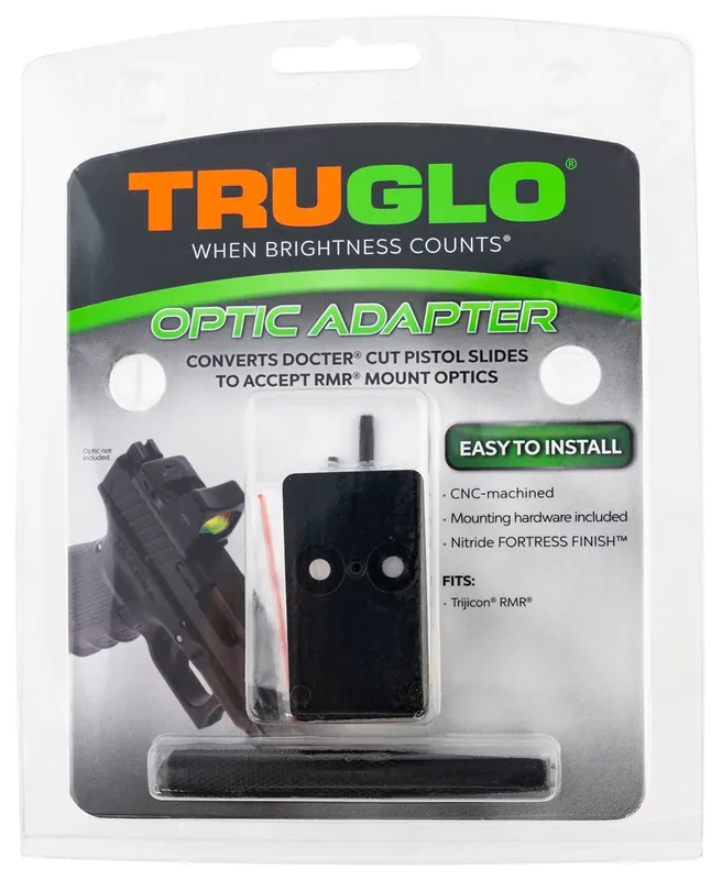 TruGlo Red Dot Sight Adapter RMR Mount Aluminum Nitride Fortress Trijicon