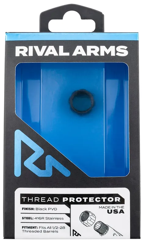 Rival Arms Thread Protector 9mm Luger Black PVD 416R Stainless Steel 1/2"-28 tpi
